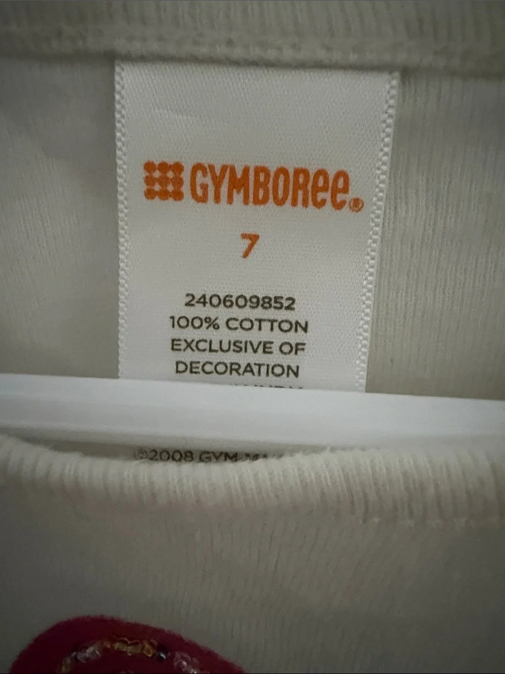 Gymboree Cream Long Sleeve Top with Bright Floral Applique